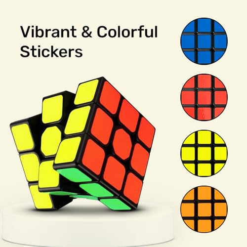 Image of Cubelelo Drift 3x3 Black Speedcube | Beginner Cube for Kids & Adults | Magic Speed Stress Buster Brainstorming Puzzle (Multicolor) | Anti-Pop Technology | Smooth Turning | Durable