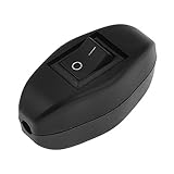 SODIAL(R) Negro Interruptor de Boton de linea Encendido apagado 6A / 250VAC 10A / 125VAC para Dormitorio