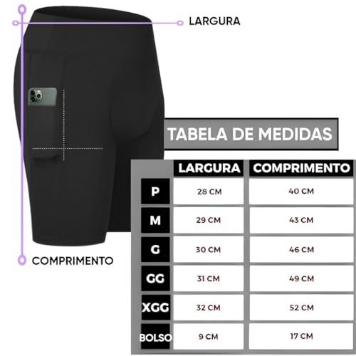 Shorts Segunda Pele Bolso Térmico Bermuda Esportiva Masculino Feminino Fitness Atleta Academia Futeb