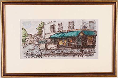 高橋文平 水彩画 paris フランス 額付き 箱あり