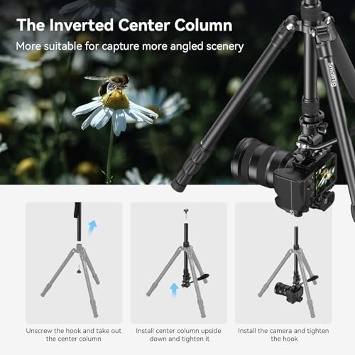 Image of SmallRig 72 inch Video Tripod Monopod with Fluid Head, Aluminum Camera Tripod, 360 Panorama Ball Head for Travel, Video, Live Streaming, Vlogging, Adjustable Height from 16.5 inch to 72 inch - 3760