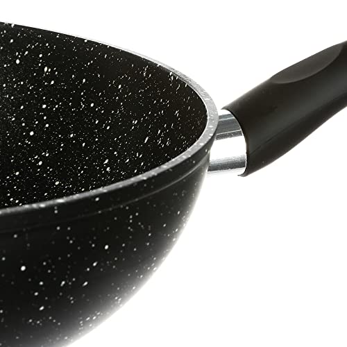 JJA 120071 Wok 28 cm Forged Aluminium + Stone Coating, Aluminium, 28 cm, Black, D. 28 x H. 8 cm - Image 3