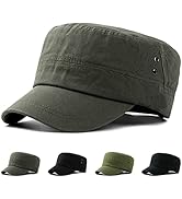 Momoshe Army Cap Herren Damen Military Cap Kappe 100% Baumwoll Cadet Hat Armycap Militär Mütze Ca...