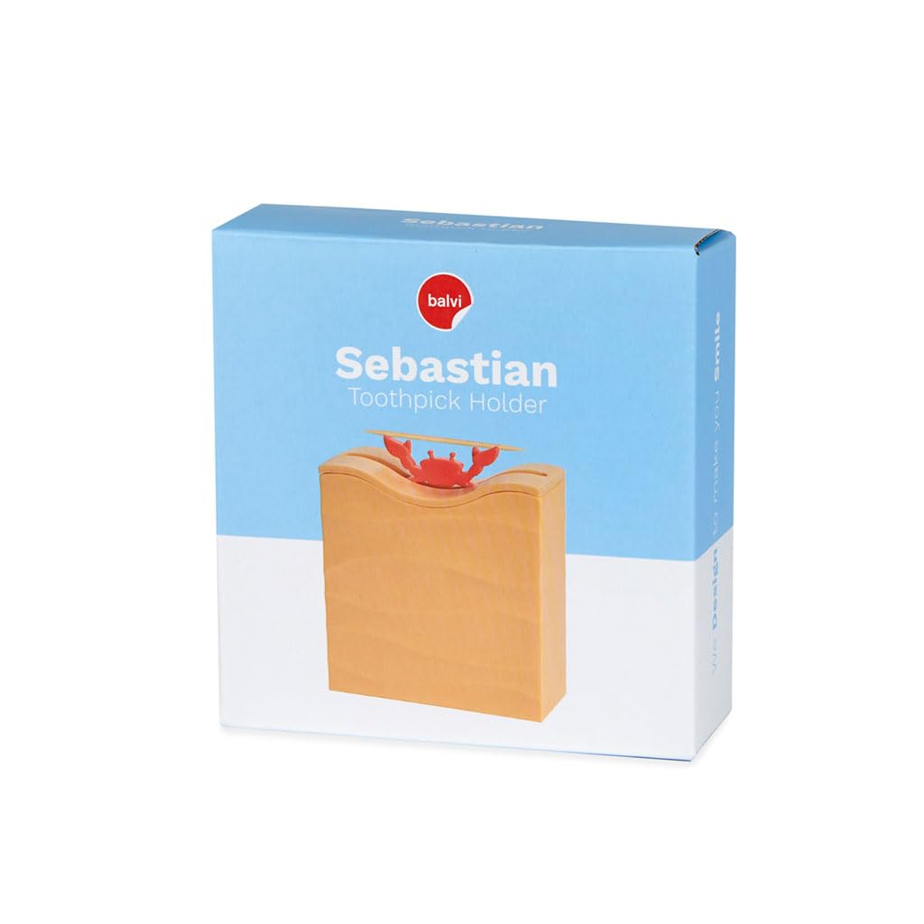Balvi Toothpick Holder Sebastian Red Magic and Hygienic Plastic