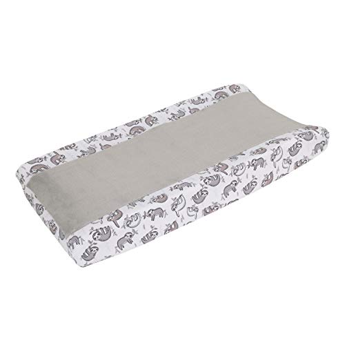 Little Love By Nojo Sloth Let's Hang Out Grey And White Changing Pad Cover #TOP13