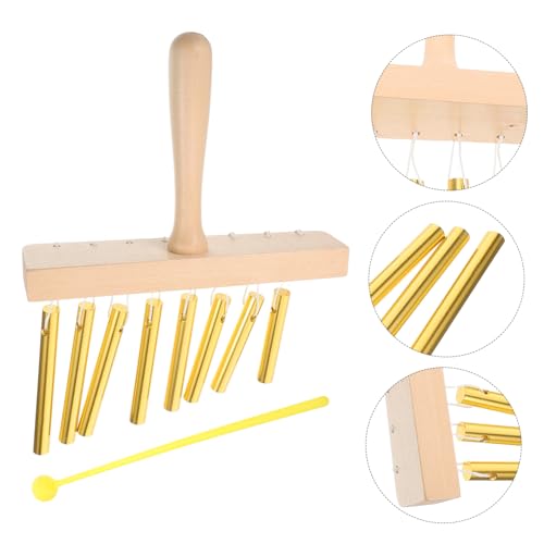 SHOWERORO sinos de vento de percussão carrilhão de vento 8 barras instrumento de percussão infantil