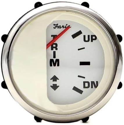 Faria Boat Trim Gauge GP4526A | Misty Harbor 2 Inch Silver White