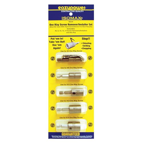 Eazypower 88239 One Way Screw Remover, No.6 to No.14, PK5