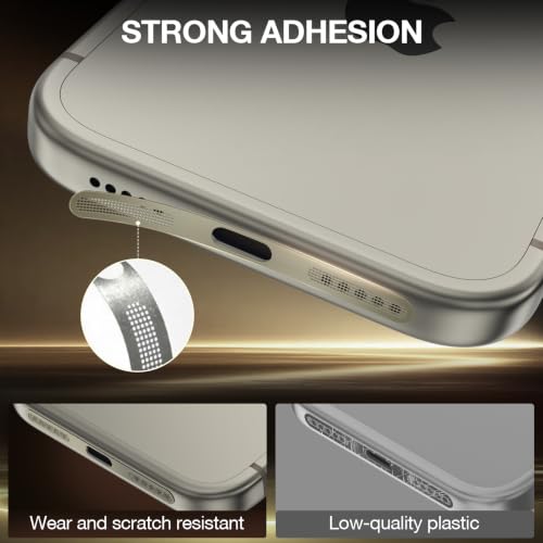 Malla metálica protectora para iPhone 17 y 16 con enchufe antipolvo USB C pack de 5 unidades 5