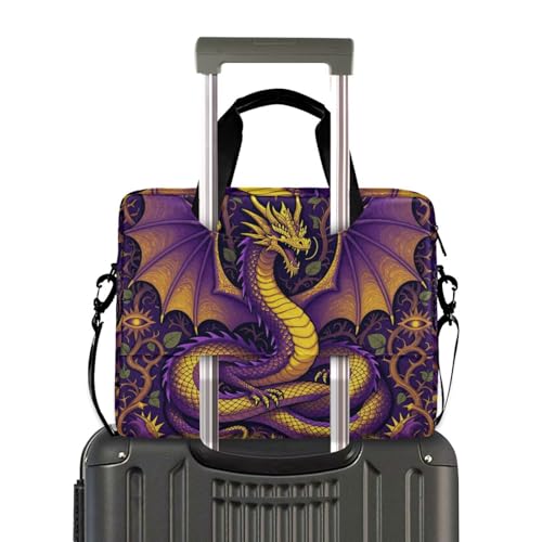 Maletín para portátil 15.6 pulgadas con asa y correa morado miniatura 4