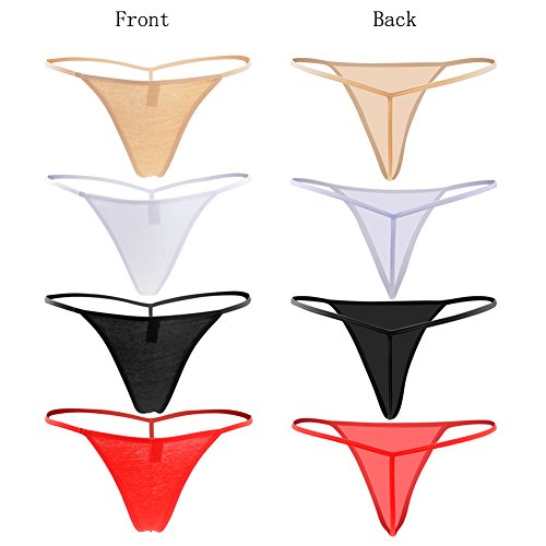 Closecret Cotton G-string, Women Panties Simple Thongs Lightweight Multi-Pack G-string&T-back2