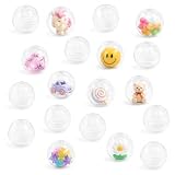 WOKICOR 100 Stück Plastikkugeln zum Befüllen 28mm Transparente Kugeln zum Befüllen, Kunststoffkapseln, Loskugeln & Plastik Ball für DIY, Party, Tombola, Automaten