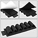 ELVO 2 Pack 6 Rounds Shell Card Holder for Rifle Shotgun Cartridge Ammo, Shotgun Shell Carrier 12/20 Gauge for Buttstock, Velcro Shotgun Shell Holder with Adhesive Back Sticker (Black)
