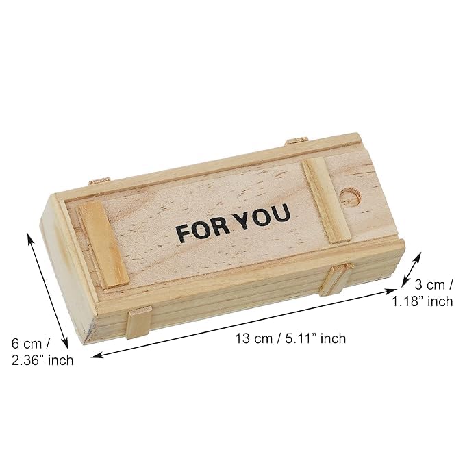 Coffret cadeau de Saint-Valentin en bois avec 7 bouteilles à messages - 2