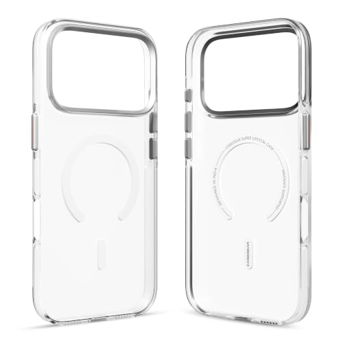 Image of CASEGEAR Super Crystal Transparent Back Cover Case Compatible with iPhone 17 Pro | Lifetime Anti-Yellow | 10.4 Feet Drop Protection | Compatible with MagSafe | 360 Camera Protection