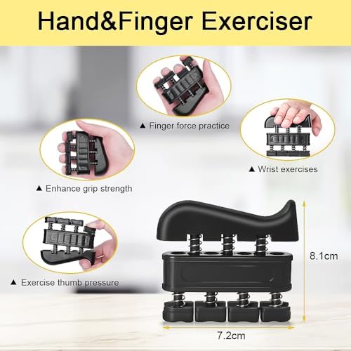 Vicloon El Kavrama Güçlendirici, 5-60 kg Ayarlanabilir El Tutucu Egzersiz Cihazı (5 Parça Set), Kavrama Gücü Antrenörü, Egzersiz Önkol Kavrama Egzersiz Kiti Güçlü Bilekler, Parmaklar, Önkol, Eller - Görsel 6