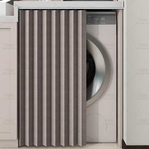 Cortinas de acordeón para puerta de cocina, armario, cortina a prueba de polvo, persianas de puerta plegables para armarios, cubierta de lavadora, soluciones de armario sin puerta