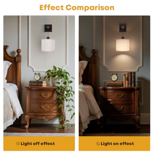 Image of Battery Operated Wall Sconces Set of 2, 8000mAh Rechargeable Sconce RGB 15 Colors Dimmable Wall Sconce Wireless Battery Powered Sconces Decor Wall Lights for Living Room Bedroom Black