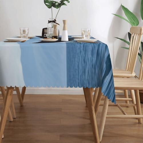 Nappe rectangulaire motif queue de baleine 137x183 cm imperméable