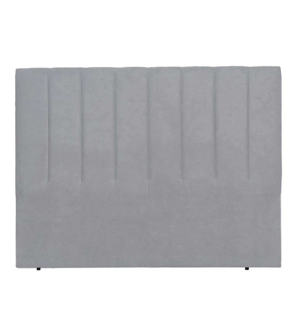 Home Heavenly® Cabecero Tapizado Amex – Acolchado Alta Densidad, Tela o Polipiel, Sin Montaje, 150x120 cm, Diseño Moderno para Dormitorio en Tela Color Gris