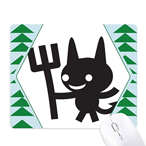 Tapis de souris caoutchouc tapis halloween diable vert sapin antidérapant pc