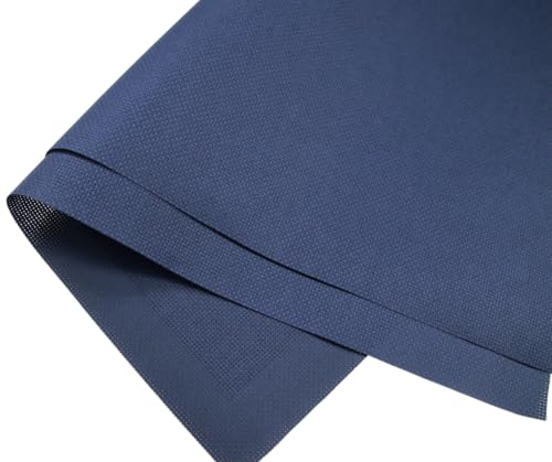 Image of KCS 16 Count Cotton Cross Stitch Aida Cloth Fabric (Navy Blue, 12 inch x 59 inch,30cm x 149cm)