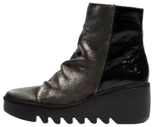 Fly London Women's Baan538fly Ankle Boot, Silver Black, 8/8.5