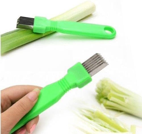 Stainless Steel Blade Onion Shred Knife Cutter Scallion Cutter, White Color