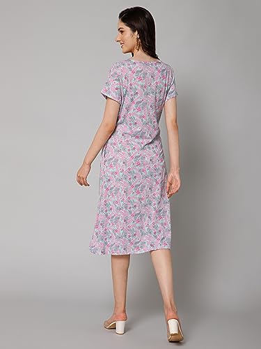Image of ZELENA Cotton Zipless Maternity Nursing Dress
