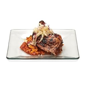 Libbey Tempo Glass Dinnerware Set Sleek Square Clear Glass Plates and Bowls Set of 12 Dishwasher Safe Glass Dishes Set for Dinners and Parties