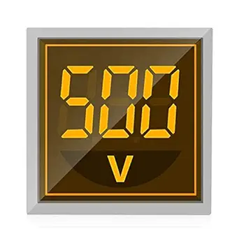 Microtail Direct AC 60-500V Digital Voltmeter LED Indicator Lamp Square Signal Light (YELLOW)