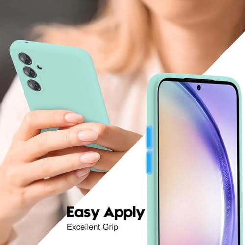 Image of DIZORO Samsung S25 Plus Case,Compatible with MagSafe, Non Yellow Military-Grade Drop Protection & Hard PC Back Cover Slim Transparent Anti-Scratch Shockproof Phone Case (Mint)