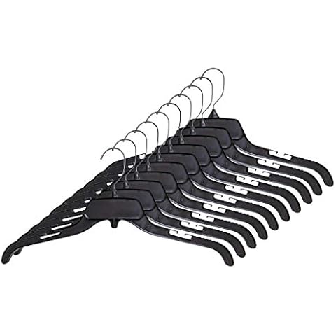 Hanger Central Heavy-Duty Black Plastic Closet Department Store Shirt Hangers, 19 Inch, 50 Pack Cover