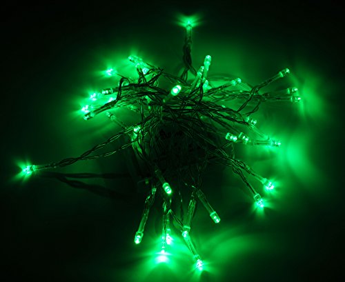 Guirlande lumineuse 40 LED verte à piles câble flexible Karlling