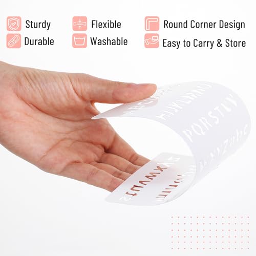 Mr. Pen Letter Stencils, 12 Pack, 4 x 7 Inch, Alphabet, Number & Symbol Stencils