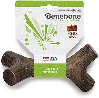Benebone Maplestick Real Wood Durable Dog Chew Toy, Made in USA, Medium