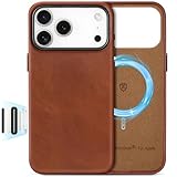 SHIELDON iPhone 17ProMax 対応 ベーシックケース 本革レザー 6.9インチ 5G 薄型 ワイヤレス充電対応 磁気充電可 背面保護 軽量 滑り止め 指紋防止 耐久性 カメラ保護 携帯便利 アイホン17プロマックス 対応 スマホカバー 2025年発売 レトロブラウン