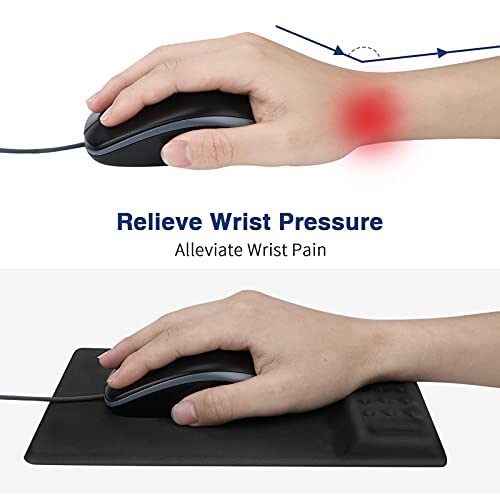 Aelfox Memory Foam Keyboard Wrist Rest&Gaming Mouse Pad With Wrist Support, Ergonomic Wrist Pad For Office, Home Office, Laptop, Desktop Computer, Gaming Keyboard #TOP4