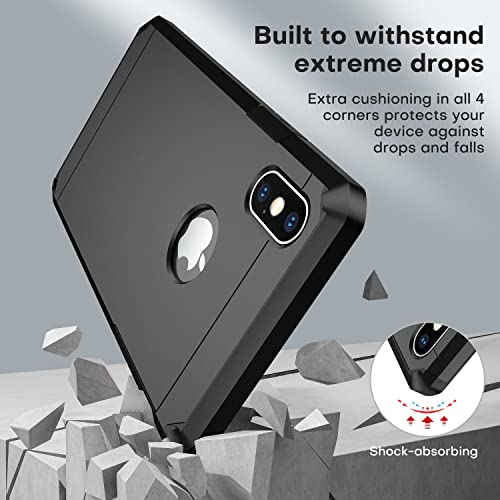 Impactstrong Iphone X/Xs 5.8" Case - Heavy Duty Protection, Shock-Absorbent, Gun Black #TOP5