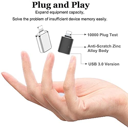 Image of USB OTG for iPhone /ipad, Lightning OTG Pendrive Adapter Compatible with I-OS and Later, USB Female Support Connect USB Flash Drive, Keyboard, Mouse