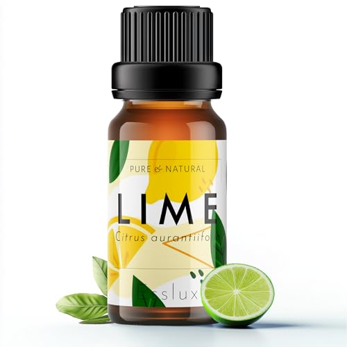 Image of Esslux Lime Essential Oil | 100% Natural Oil for Skin & Hair | Therapeutic Grade Lime Oil for Diffuser, Candles & Soap Making | Promotes Clearer Skin, Uplifted Moods & Sharper Focus (15ml)