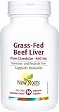 New Roots Herbal - Grass-Fed Beef Liver Pure Glandular 600mg, 90 Capsules - Helps to Maintain and Support Immune Function - Support Healthy Liver Function - Gluten-Free Formula