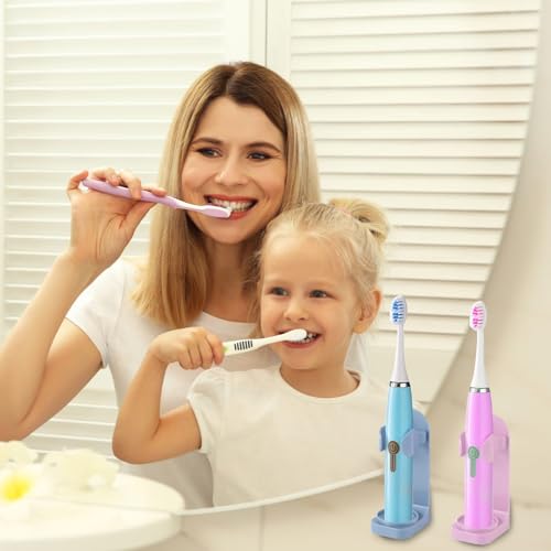 DOETYD 2 Packs Toothbrush Holder Electric Toothbrush Holder Wall Mounted Toothbrush Storage with Adhesive Plastic Electric Toothbrush Stand for Bathroom Wall White - Cosy Home Interiors DOETYD 2 Packs Toothbrush Holder Electric Toothbrush Holder Wall Mounted Toothbrush Storage with Adhesive Plastic Electric Toothbrush Stand for Bathroom Wall White - Image 7