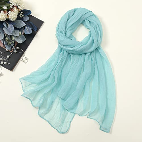 YOLAI Cotton Silk Scarf Elegant Soft Wraps Color Shade Scarves For Women Chiffon Scarf Sheer Wrap For Women2