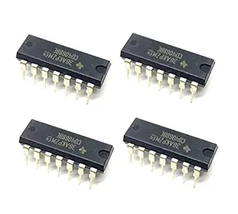 INVENTO 4Pcs 4068 IC CD4068BE Logic Gate IC AND/NAND Gate, CD4068, 8 Input, 6.8 mA, 3 V to 18 V, DIP-14