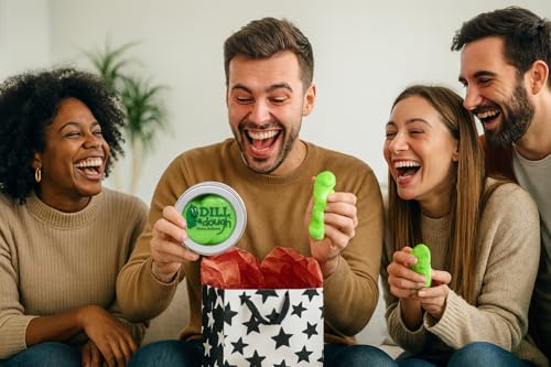 Dill Dough Stress Relief Putty - Funny Pickle Gag Gift for Adults, Weird Stress Relief Toys for Girlfriends, Dill Scented Stress Putty, Stocking Stuffers for Women - Thumbnail 2