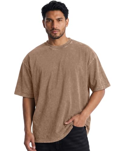 Image of Oversized Tshirts for Men Short Sleeve Vintage Washed Basic Loose Tees 2026