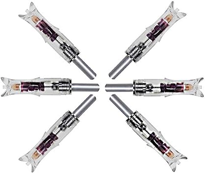 String-Activated Led Lighted Arrow Nock for ID 7.6mm Shaft Toolless Design Pack of 6