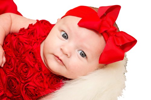 Funny Girl Designs Grosgrain Bow Baby Headband Fits Newborn to 9 Months2