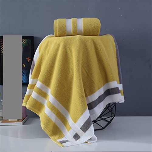 Gretd 3Pcs Towel Set Yellow Red Stripe Large Thick Bath Towel Bathroom Hand Face Shower Towels Home ( Color : E , Size #TOP2